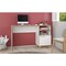 Manhattan Comfort Office Desk Office Desk, 2 Shelf, Mid Century, White, 17.51" D X 31.1" H, 53.14" W X MDP, White 136AMC160 - alternate 2